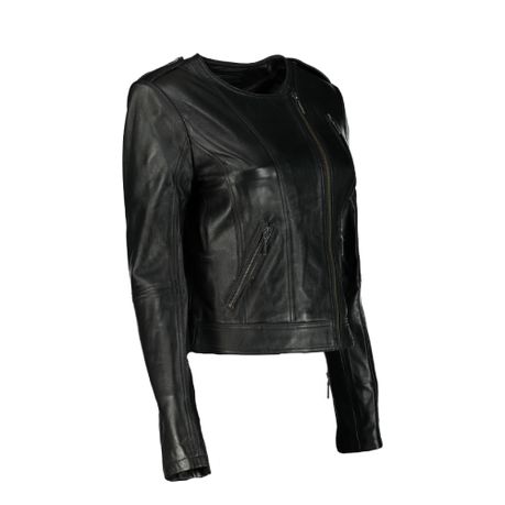 Luna Biker Black Leather Jacket