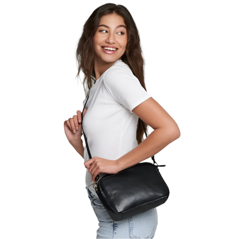 Women's Genuine Leather "Donna" Boxy Sling Bag