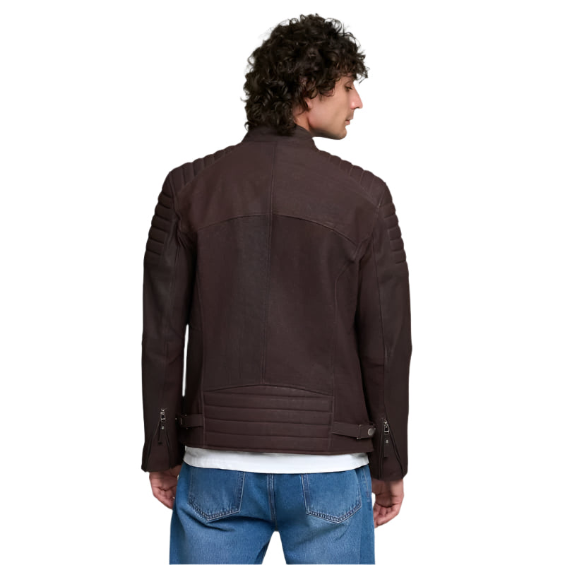 Men's Billy-J Choc Brown-Snuff Leather Jacket