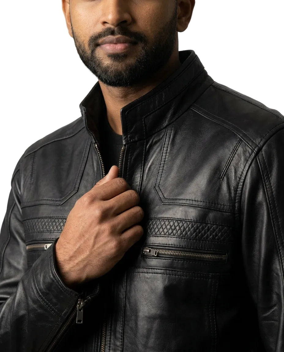 Men's Elliot Classic Black Leather Jacket