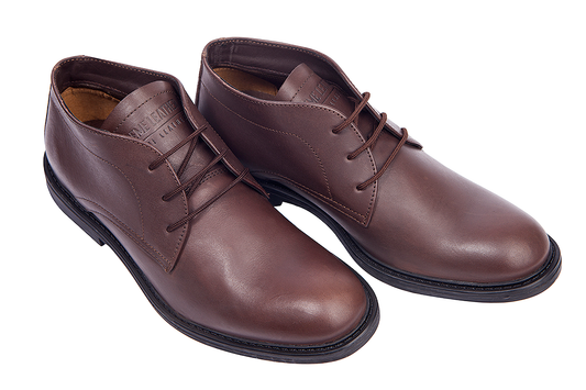 Supreme Leather Men's Genuine Leather Vamp Lace-Up Brown Boot