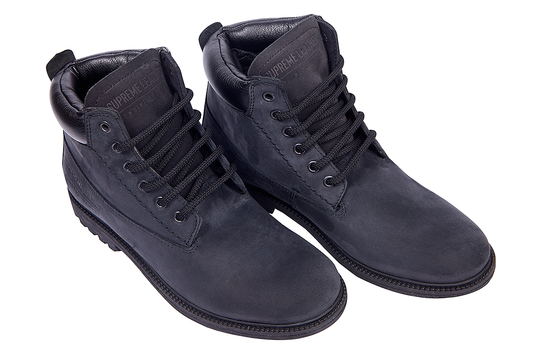 Supreme Leather Men's Genuine Leather Hunter Black Lace-Up Boots