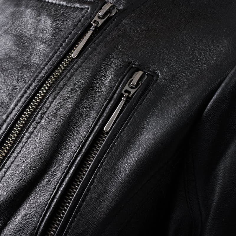 Luna Biker Black Leather Jacket