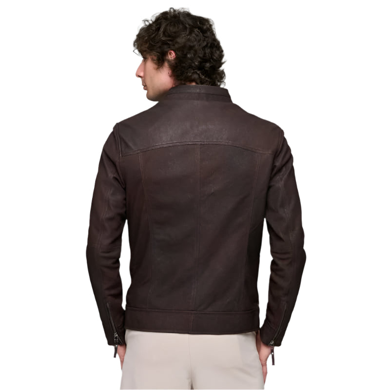 Men's Elliot Classic Brown-snuff Leather Jacket