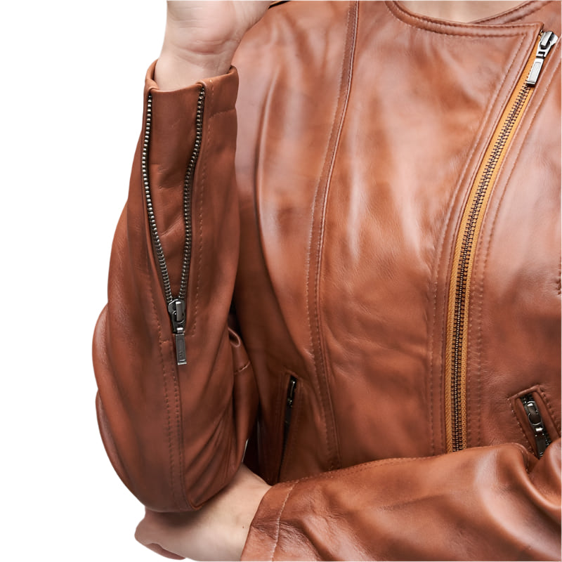 Luna Biker Waxed-BrownLeather Jacket