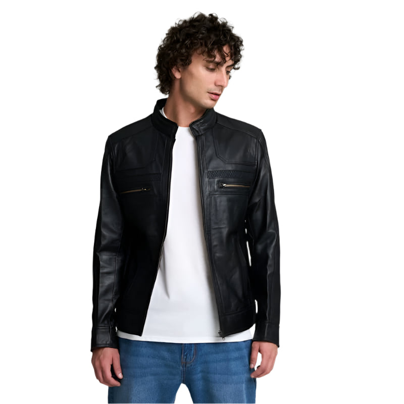 Men's Elliot Classic Black Leather Jacket