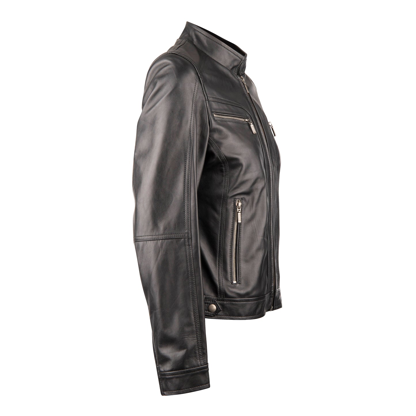 Women's Nube Classic Black Leather Jacket