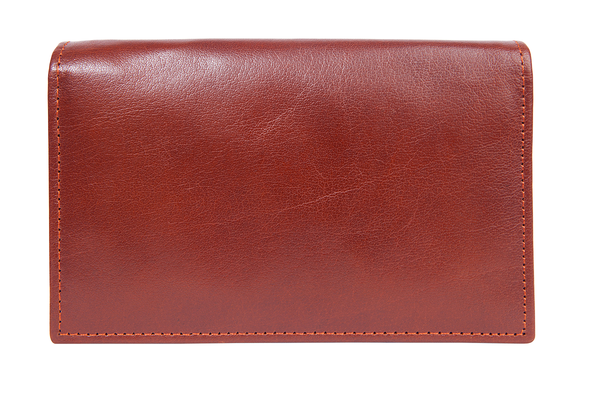 Women's Genuine Leather "OXFORD" Purse - Waxed-Brown
