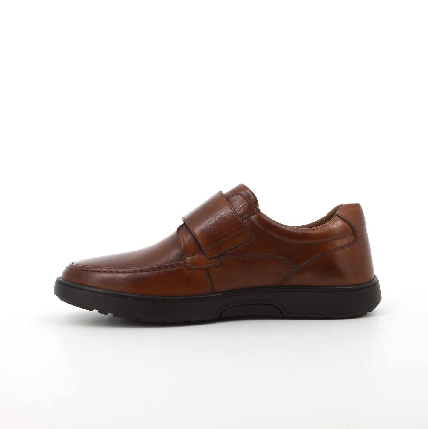 hush Puppies Men's Koepa Velcro Tan Leather shoe