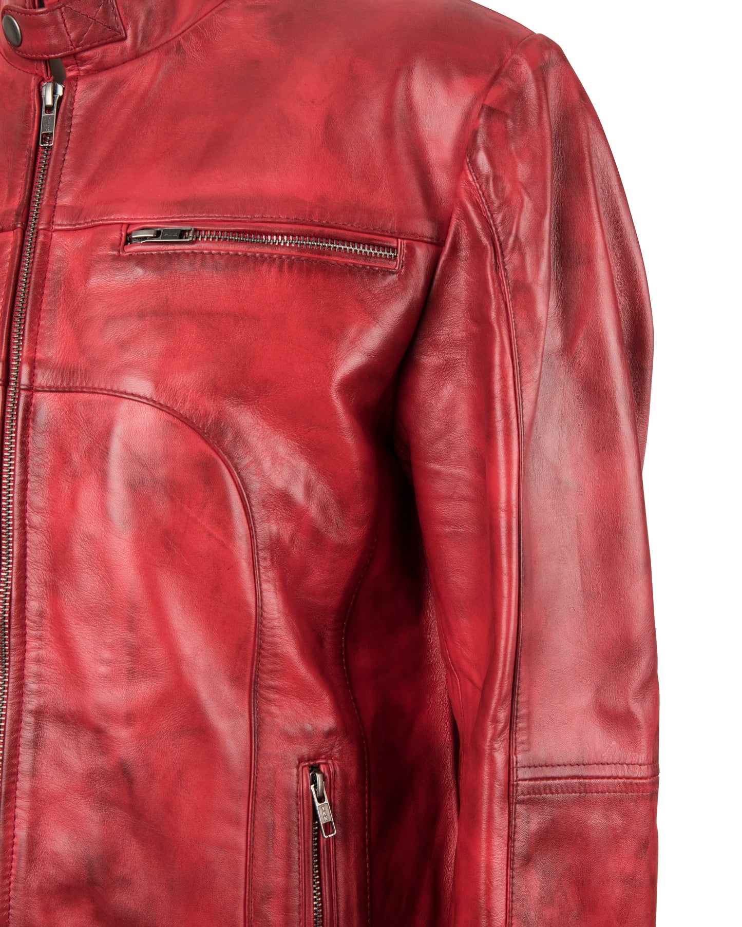 Men's Classic Slim Fit Ox-Waxed Leather Jacket