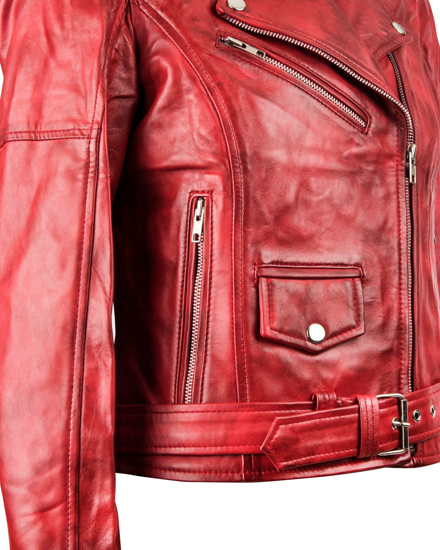 Women's Donna Ox - Waxed Leather Biker Jacket
