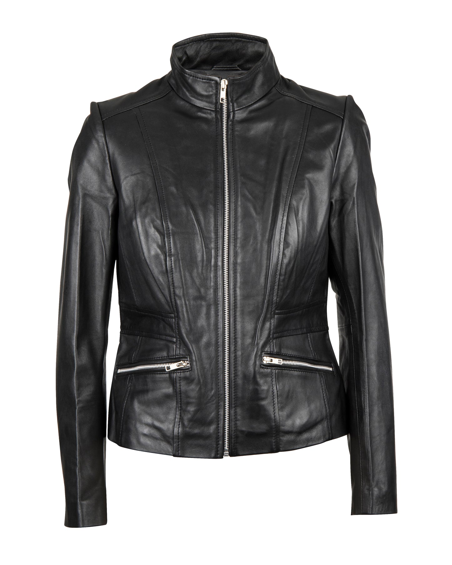 Women's Trinity Black 100% Nappa Leather Jacket