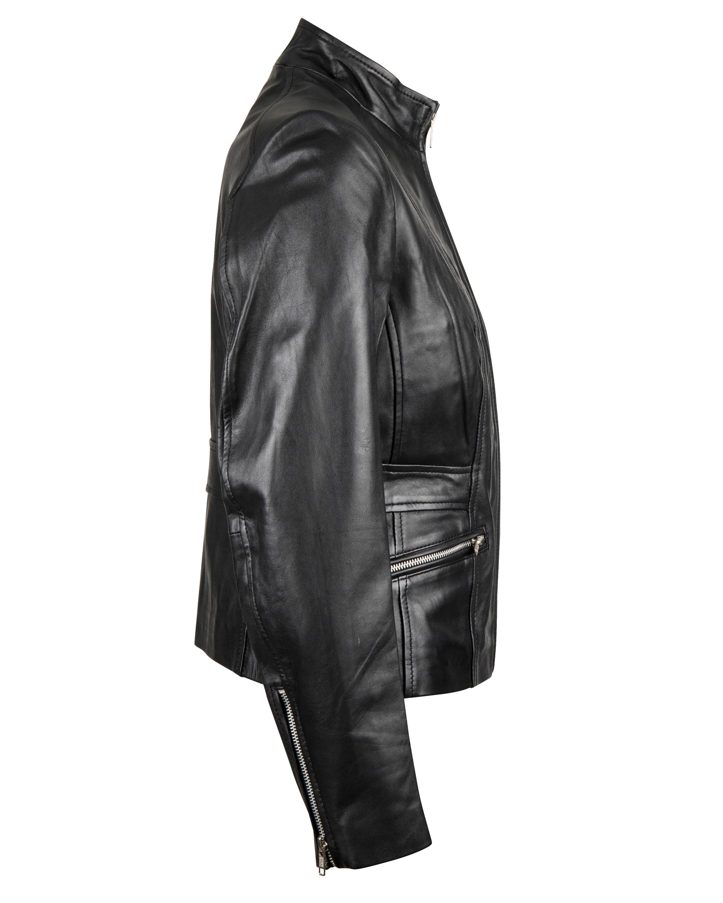 Women's Trinity Black 100% Nappa Leather Jacket