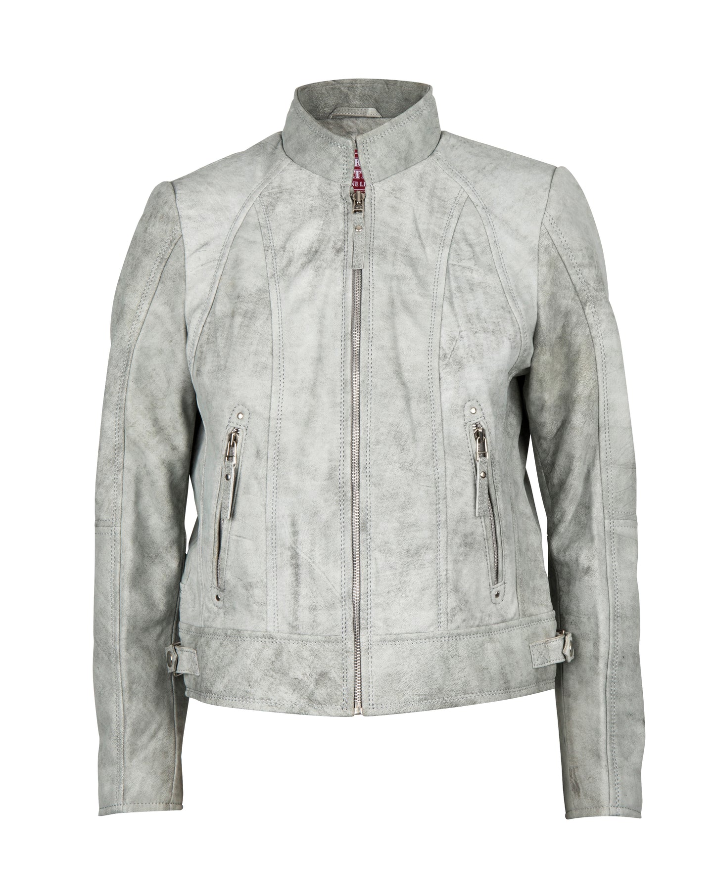 Ladies Bella Grey-Snuff  Leather Jacket