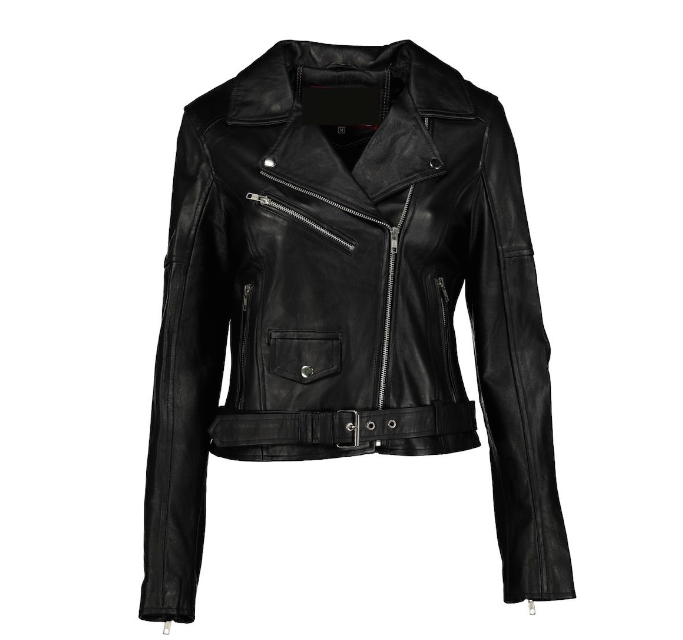 Women's Donna Leather Black  Biker Jacket