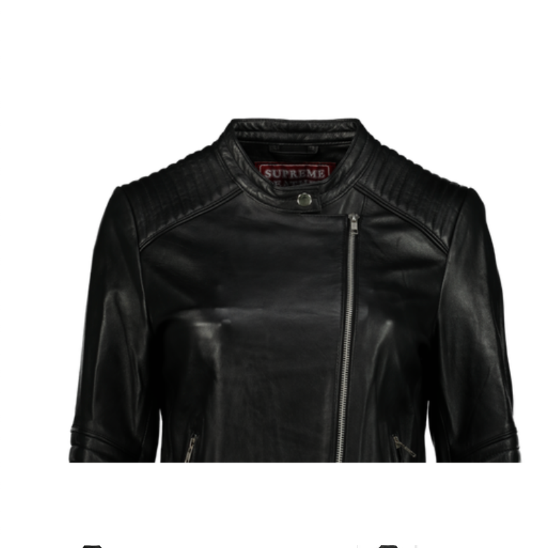 Zarah Ladies Moto-Collar Leather Jacket