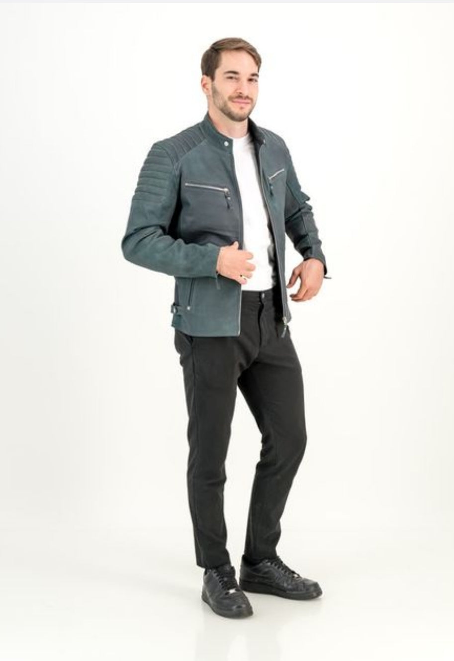 Men's Jhonny Olive-Snuff Leather Jacket