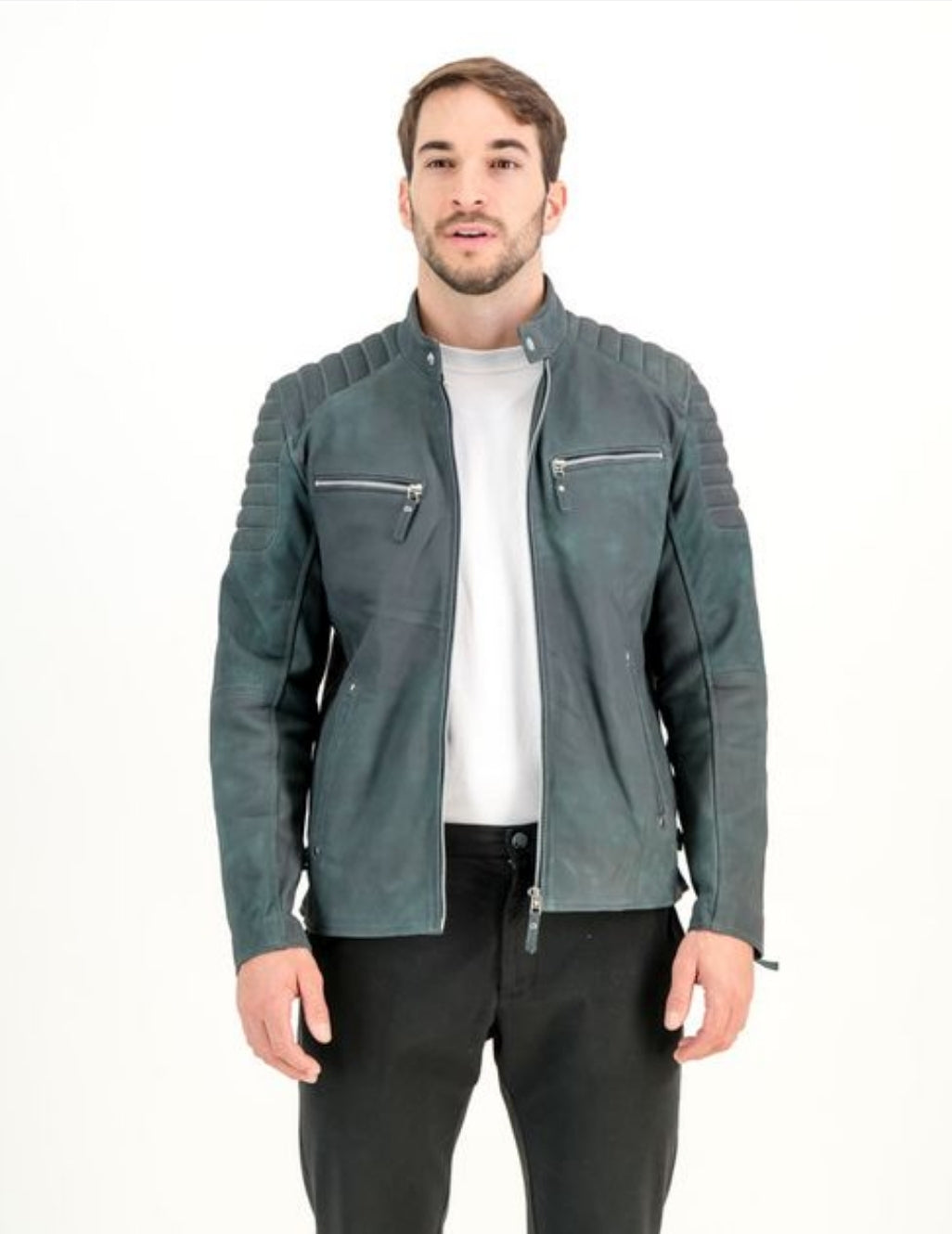 Men's Jhonny Olive-Snuff Leather Jacket