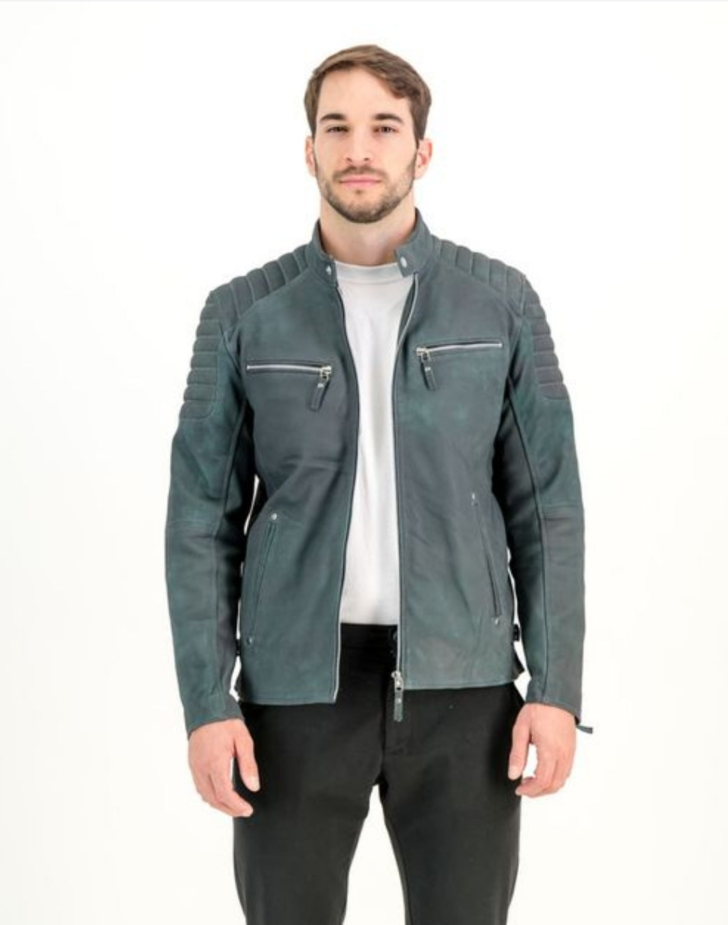 Men's Jhonny Olive-Snuff Leather Jacket