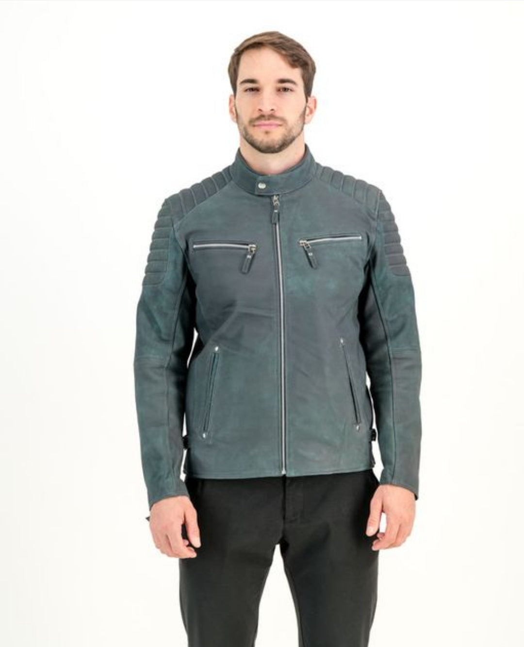 Men's Jhonny Olive-Snuff Leather Jacket