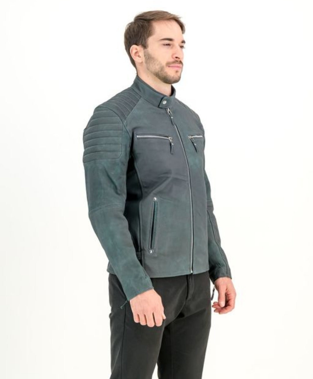 Men's Jhonny Olive-Snuff Leather Jacket