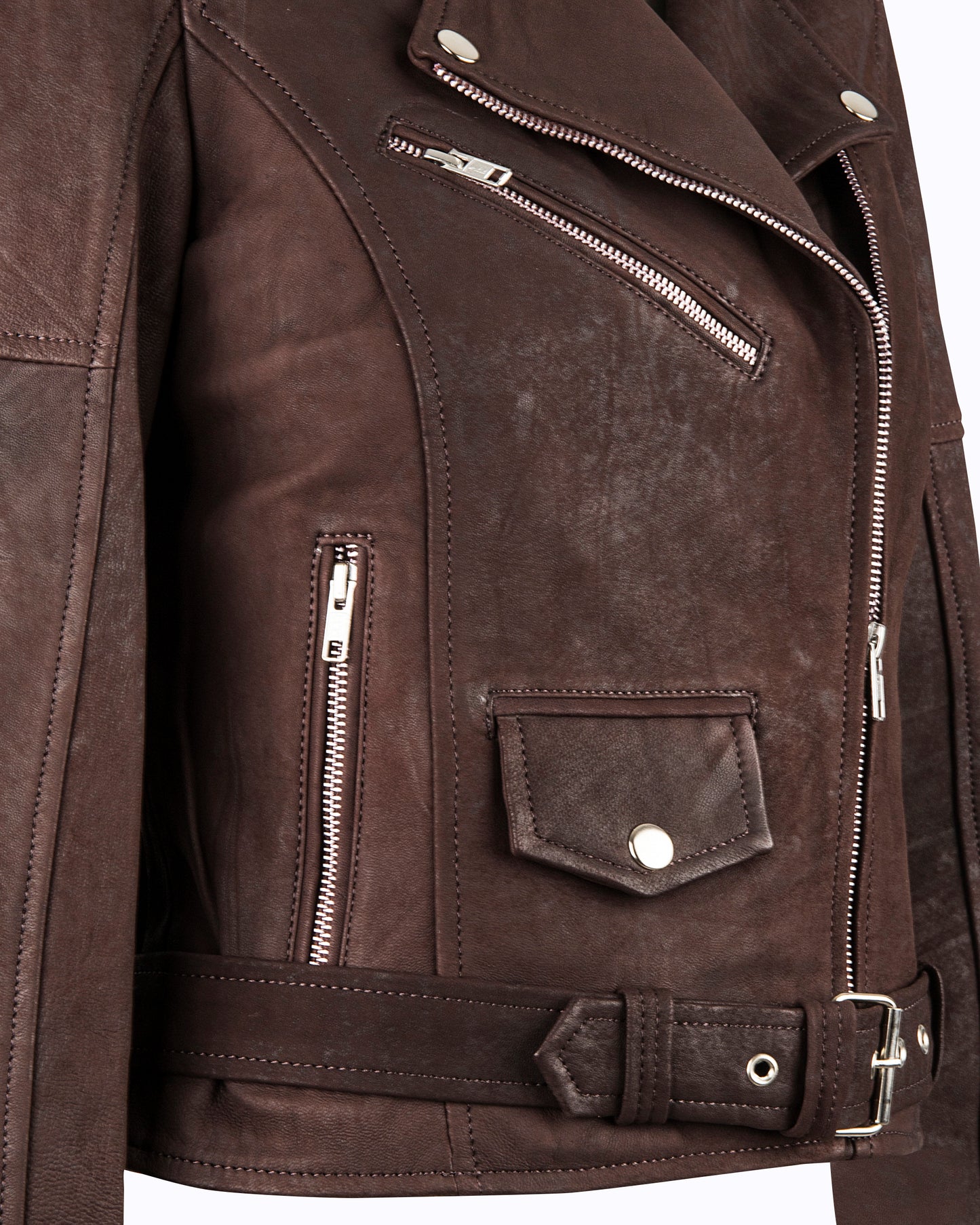 Supreme Leather Women's Donna Brown Snuff Leather Jacket