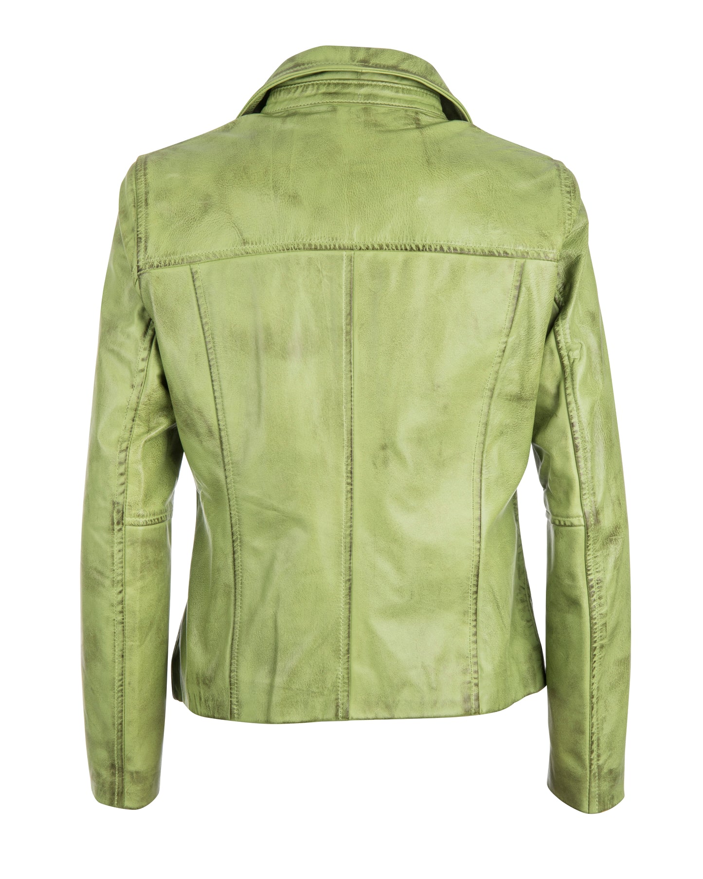 Women's "Tracey" Green-Waxed Leather Jacket