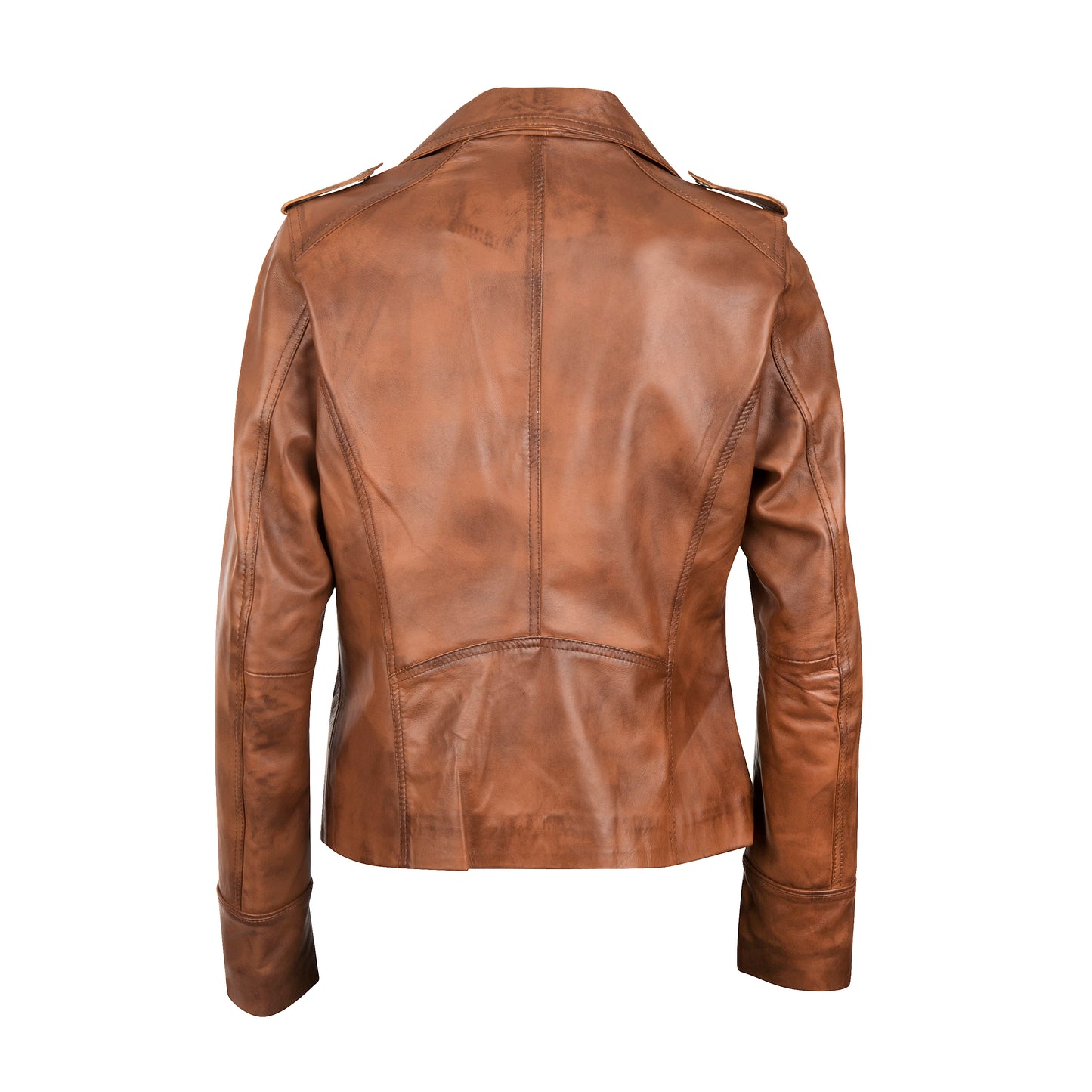 Supreme Leather Isabel Slim Fit 100% Nappa Waxed-Brown Leather Jacket