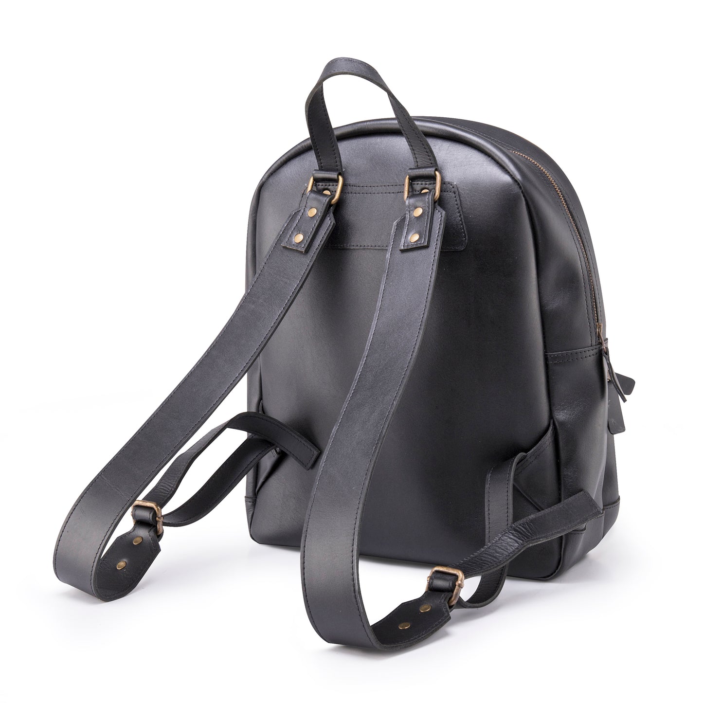 Supreme Leather Unisex Laptop and Travel Bag BackPack-Black