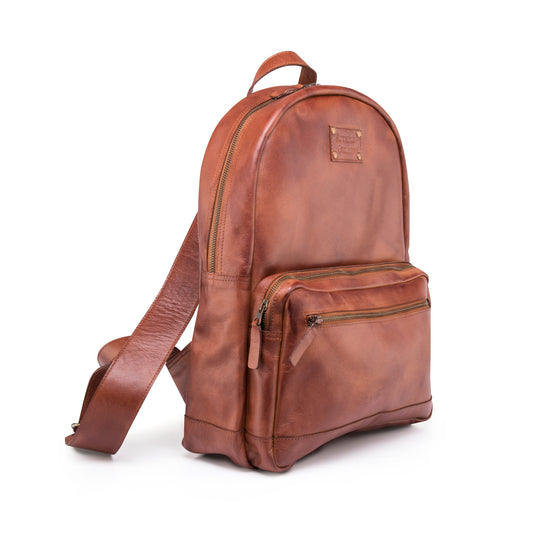 Supreme Leather Unisex Laptop and Travel Bag BackPack-Waxed-Brown