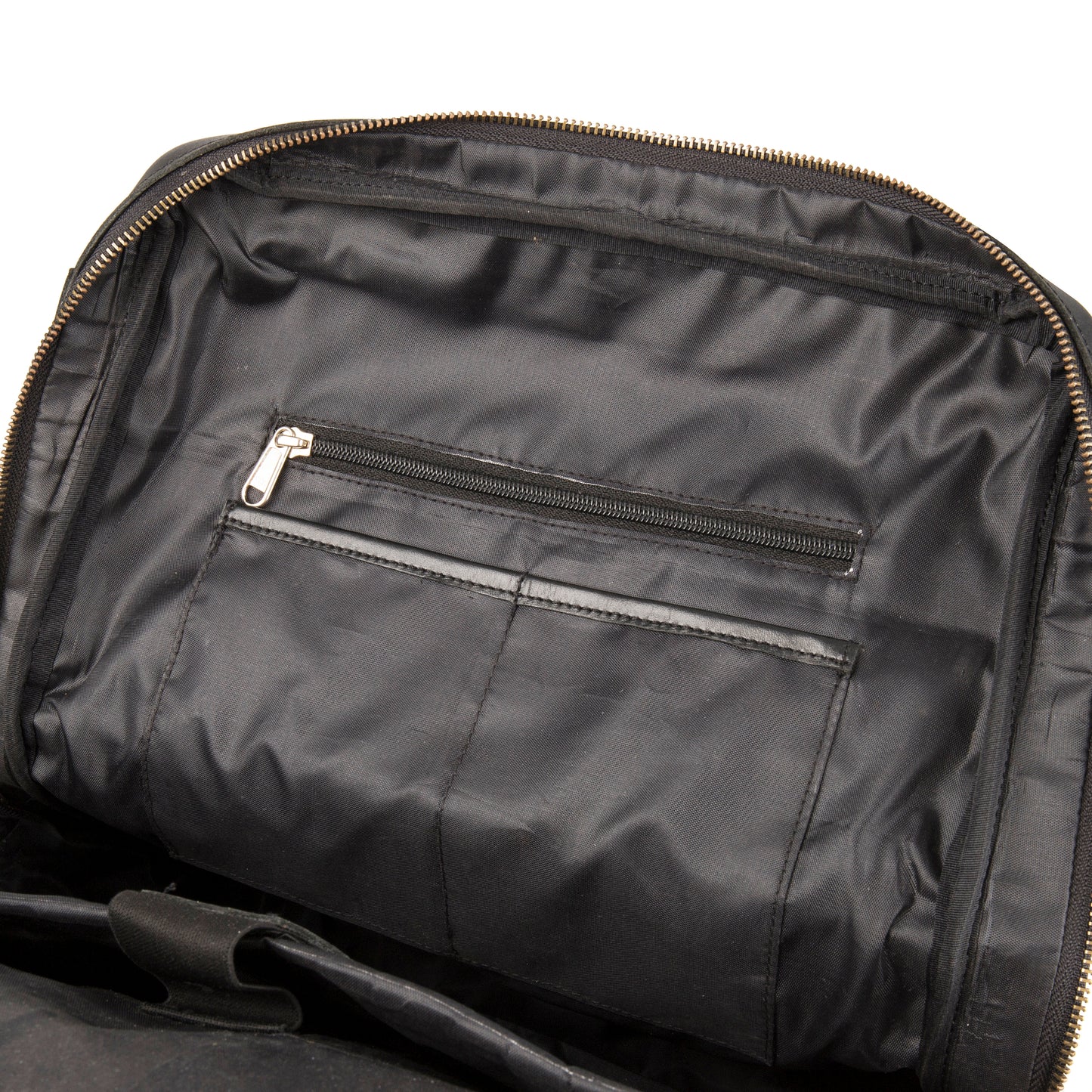 Suprem Leather Black Oxford Unisex Backpack-Black