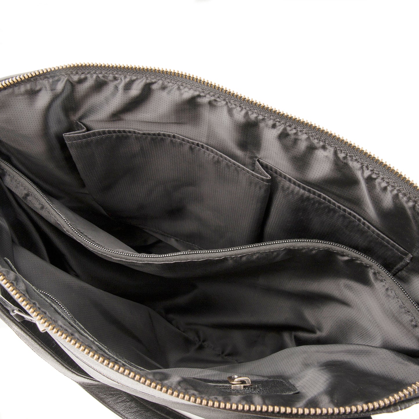 Women's Victoria Leather Black Laptop Hand Bag