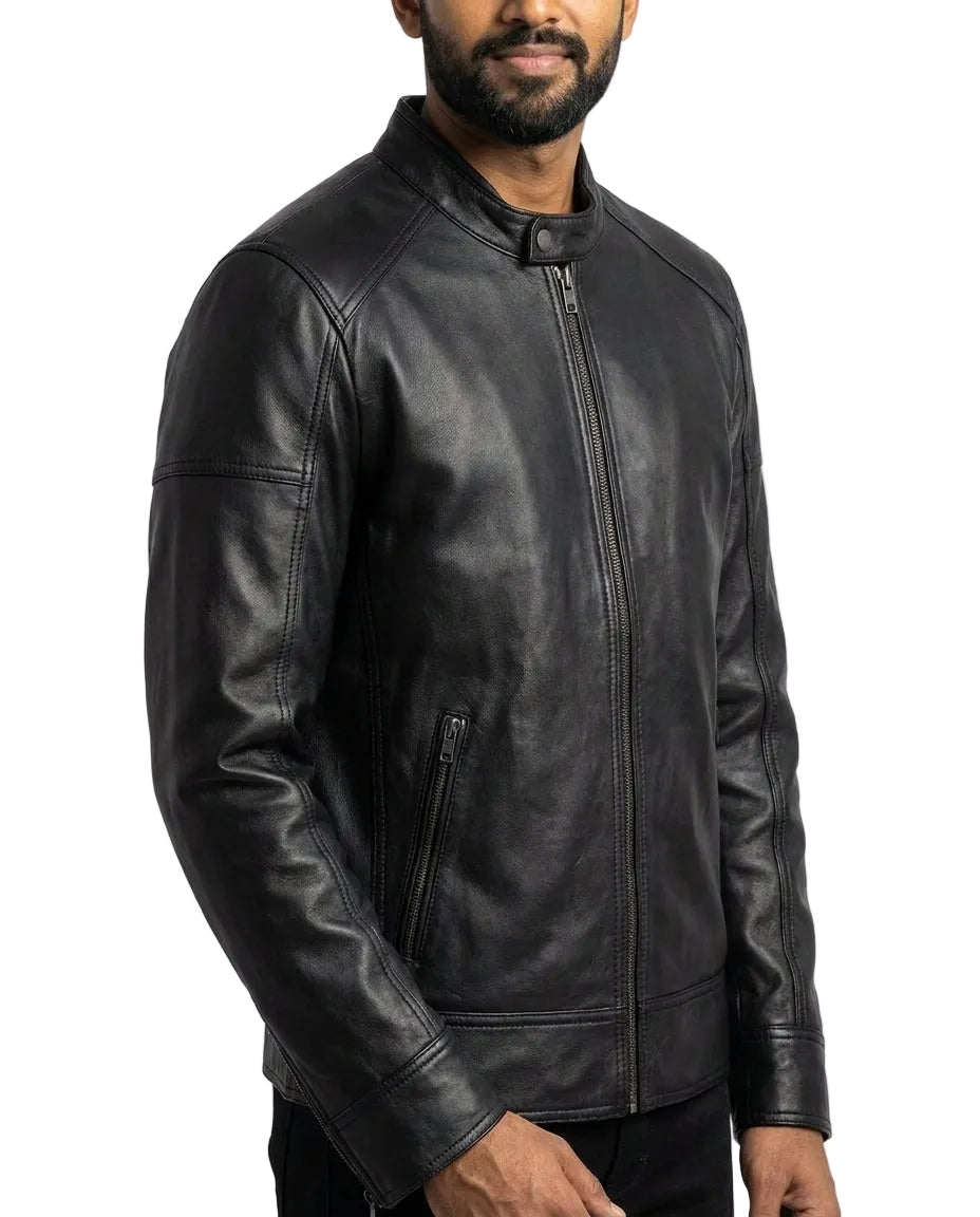 Men's Sutherland Classic Black Leather Jacket