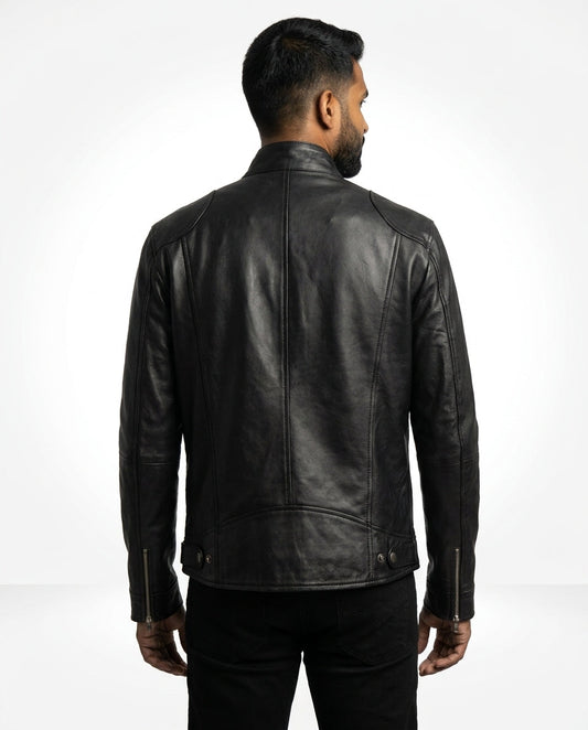 The Racer — Black Leather Jacket