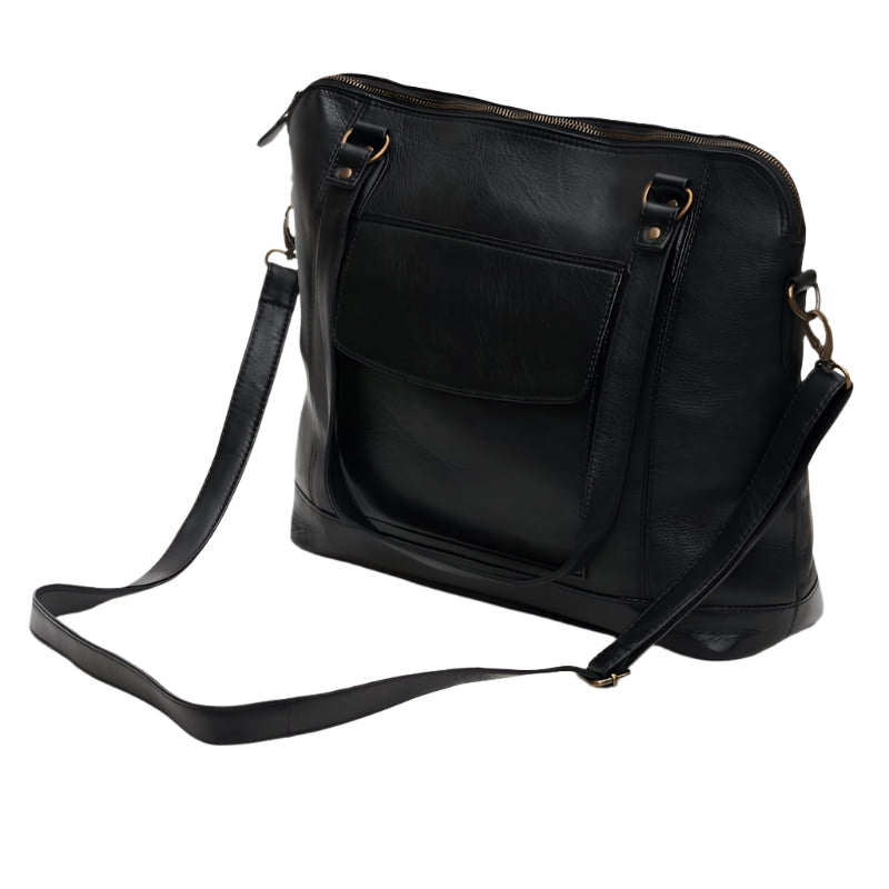 Genuine Leather Selena Flap Laptop Handbag