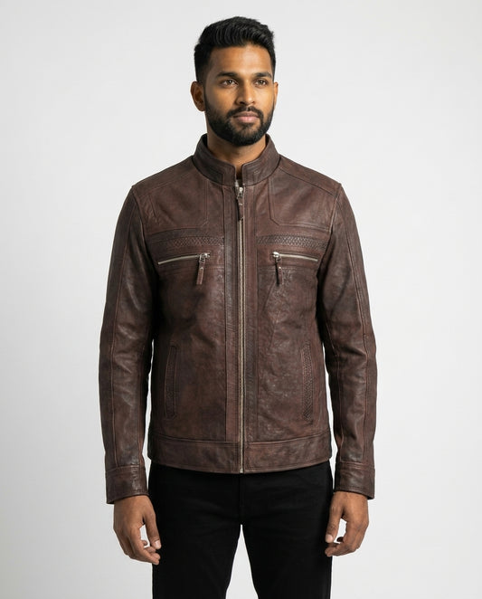 Men's Elliot Classic Brown-snuff  Leather Jacket