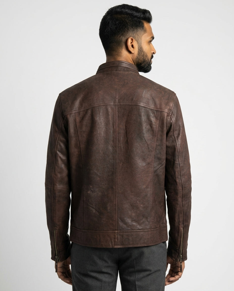 Men's Elliot Classic Brown-snuff  Leather Jacket