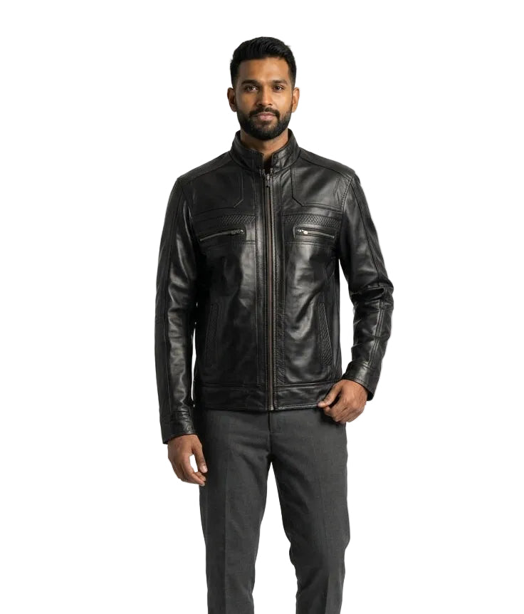 Men's Elliot  Classic Black Leather Jacket