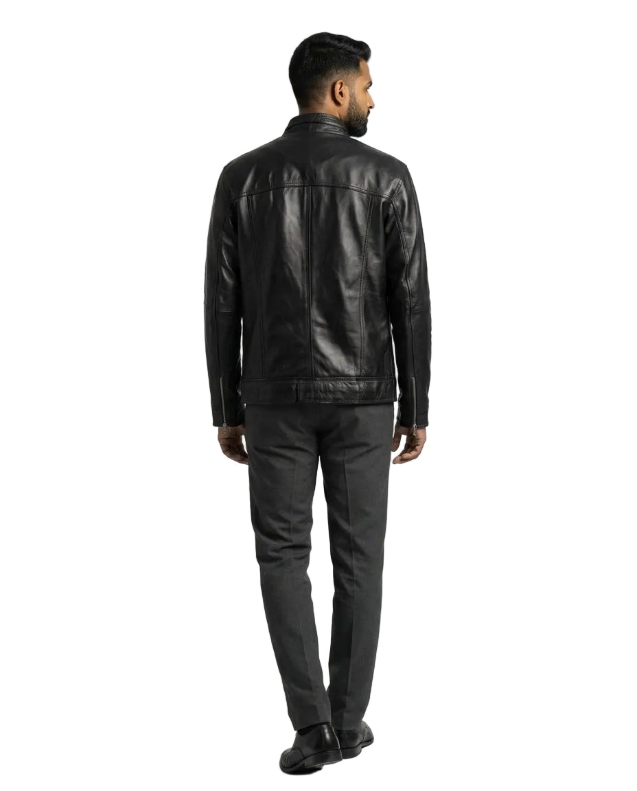 Men's Elliot  Classic Black Leather Jacket