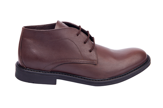 Supreme Leather Men's Genuine Leather Vamp Lace-Up  Brown Boot