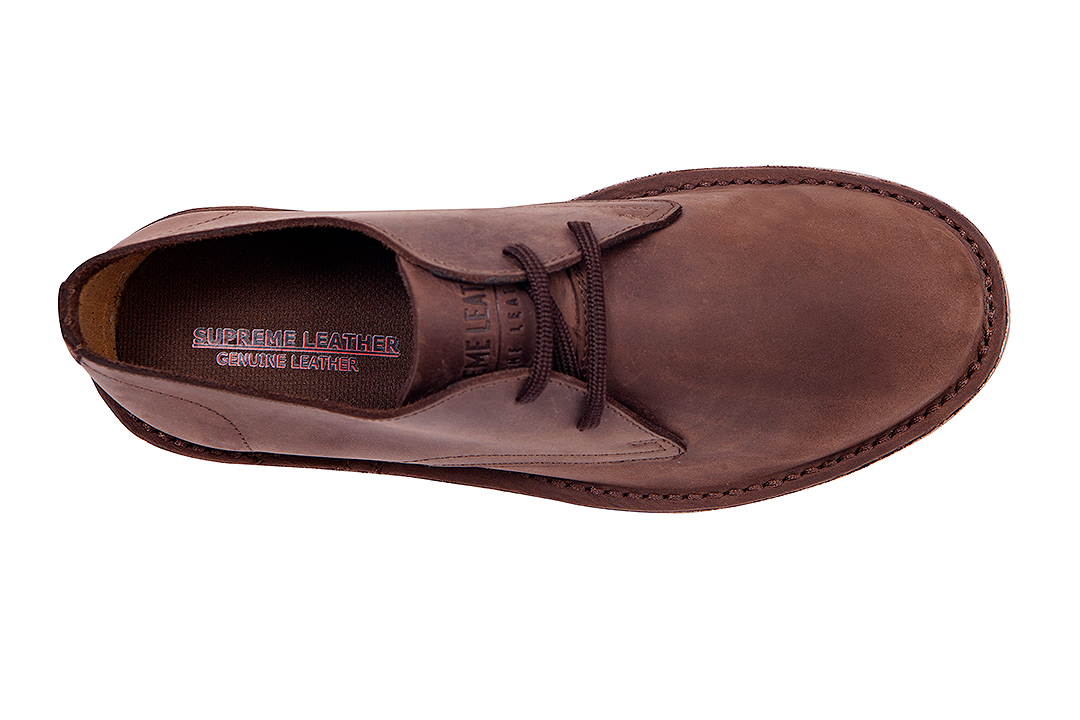 Supreme Leather Men's Genuine Leather Brown Desert Shoe
