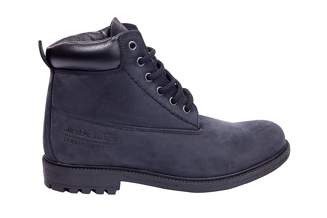 Supreme Leather Men's Genuine Leather Hunter Black  Lace-Up Boots