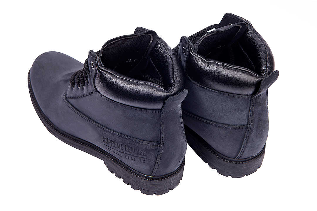 Supreme Leather Men's Genuine Leather Hunter Black  Lace-Up Boots