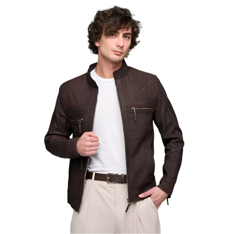 Men's Elliot Classic Brown-snuff  Leather Jacket