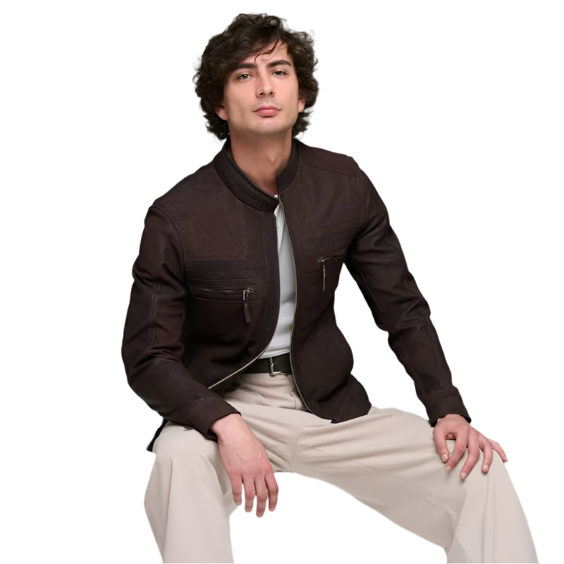 Men's Elliot Classic Brown-snuff  Leather Jacket