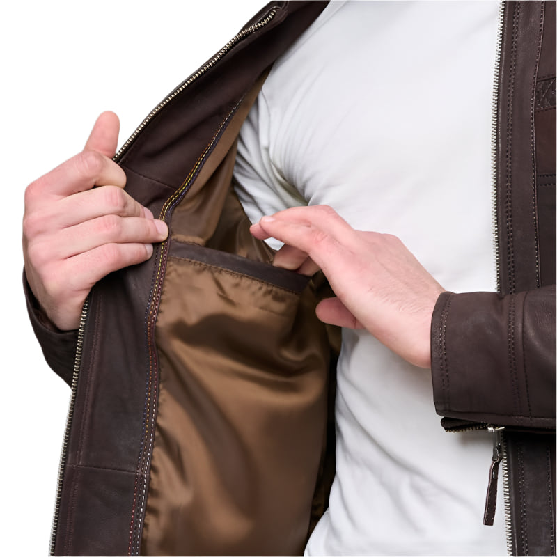 Men's Elliot Classic Brown-snuff  Leather Jacket