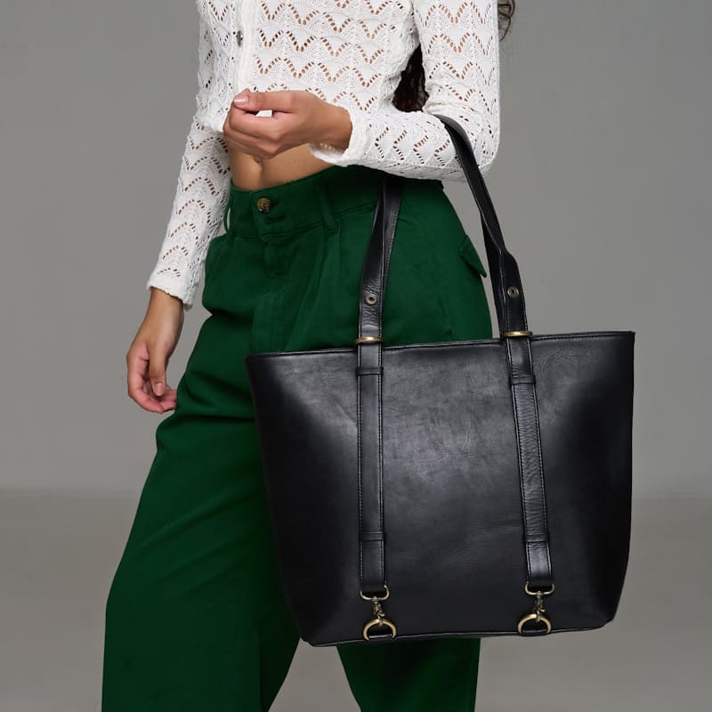 Genuine Leather Aria Convertible Tote Bag