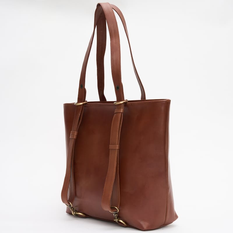 Genuine Leather Aria Convertible Tote Bag