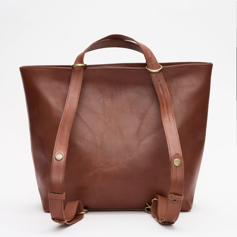 Genuine Leather Aria Convertible Tote Bag