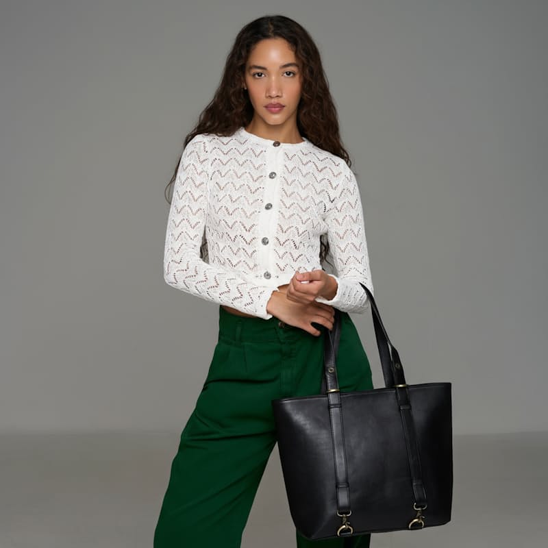 Genuine Leather Aria Convertible Tote Bag